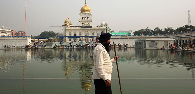 Ein Sikh-Tempel in Delhi